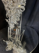 Load image into Gallery viewer, Personalised Bouquet stand holder for bridal bouquet cascade by Crystal wedding uk