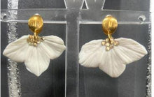 Load image into Gallery viewer, Lightweight Polymer Clay Earrings, Modern Minimalist Statement Earrings, stainless steel 14k Gold Over Brass Ear Wires, Hypoallergenic