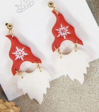 Load image into Gallery viewer, Christmas Themed Earrings: Reindeer,Snowflake, Gonk, Christmas Tree, Highland cow, silver or gold, Handmade to order by Crystal wedding UK