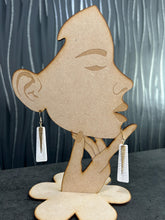 Load image into Gallery viewer, Handmade White textured drop Earrings – minimalist – Elegant bridal Earrings – by Crystal wedding UK