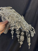 Load image into Gallery viewer, Sparkly Silver Brooch Bouquet, Crystal Rhinestone Wedding Flowers