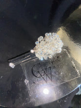 Load image into Gallery viewer, Crystal AB Boutonniere or Wrist Corsage: Silver Wedding Cuff