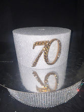 Load image into Gallery viewer, Gold Rhinestone Number Cake Topper: Swarovski Crystal Anniversary