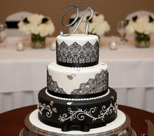 Load image into Gallery viewer, Swarovski Crystal Letter Cake Topper:Bling Wedding Decoration