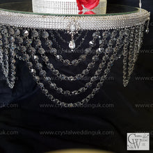 Load image into Gallery viewer, Cake Stand Drape Chandelier Style, tall cake plate