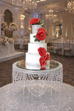 Load image into Gallery viewer, Cake Stand Drape Chandelier Style, tall cake plate