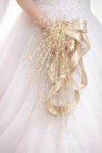 Load image into Gallery viewer, Luxury Crystal “Fountain Fall” Bridal Bouquet – Aurora Borealis Wedding Keepsake