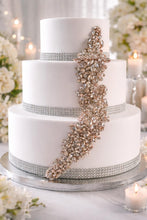 Load image into Gallery viewer, Crystal Rhinestone Cake Brooch pick : Silver, Gold, or Rose Gold