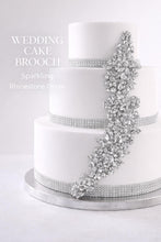 Load image into Gallery viewer, Crystal Rhinestone Cake Brooch pick : Silver, Gold, or Rose Gold