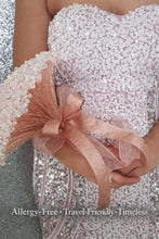 Load image into Gallery viewer, Luxury Crystal Bridal Bouquet – Rose Gold AB Rhinestone Wedding Bouquet Alternative, Jeweled Bridal Flowers for Glam Weddings