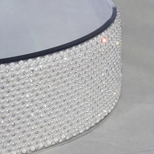 Load image into Gallery viewer, Pearl & Real Crystal Wedding Cake Stand | Custom Size Pearl Cake Stand | Luxury Wedding Dessert Display Stand