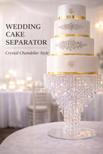 Load image into Gallery viewer, Crystal wedding cake stand 2 tier set Premium crystal light up cake holder, unique cake stand special events