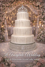 Load image into Gallery viewer, Crystal Rhinestone Wedding Cake Stand Luxury Gold Cake Stand, Elegant Bridal Cake Display, Wedding Decor, Engagement & Reception Centerpiece