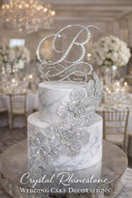 Load image into Gallery viewer, Silver Rhinestone Flower Cake Decoration Wedding Cake Embellishment Engagement cake brooch