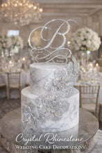 Load image into Gallery viewer, Silver Rhinestone Flower Cake Decoration Wedding Cake Embellishment Engagement cake brooch