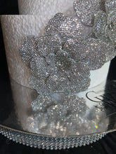 Load image into Gallery viewer, Silver Rhinestone Flower Cake Decoration Wedding Cake Embellishment Engagement cake brooch