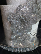Load image into Gallery viewer, Silver Rhinestone Flower Cake Decoration Wedding Cake Embellishment Engagement cake brooch