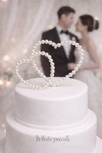 Load image into Gallery viewer, Crystal Heart Wedding Cake Topper Elegant wedding Cake Decoration Engagement cake topper