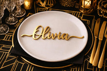 Load image into Gallery viewer, Personalized Name Place Setting - Acrylic Name Tag, Wedding Guest Name Card , Event table Place Card