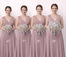 Load image into Gallery viewer, Wedding Bridal Bouquet Crystal Crystal Silver brides brooch Cascade Wedding Bouquet