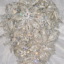 Load image into Gallery viewer, Crystal Bridal Brooch Bouquet: Silver Rhinestone Wedding Bouquet