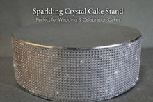 Load image into Gallery viewer, Rhinestone Wedding Cake Stand Sparkle Crystal Effect Display for Cake or Desserts