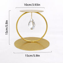 Load image into Gallery viewer, Hoop and Crystal Metal Cake Separator for Wedding & Event Display cake