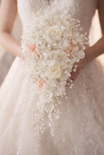 Load image into Gallery viewer, Luxury Ivory Rose Bridal Keepsake Bouquet – Handmade Heirloom Wedding Bouquet: