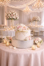 Load image into Gallery viewer, Rhinestone Wedding Cake Stand Sparkle Crystal Effect Display for Cake or Desserts