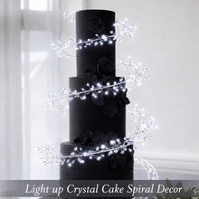 Load image into Gallery viewer, LED Spiral Cake Decor – Luxury Lighted Cake Styling for Wedding Cakes, Reusable Fairy Light Cake Wrap, Elegant Event Cake Decoration