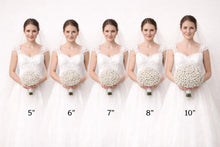 Load image into Gallery viewer, Pearl Bridal Bouquet: Vintage Style Glass Pearl Wedding Posy