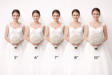 Load image into Gallery viewer, Pearl Bridal Bouquet: Vintage Style Glass Pearl Wedding Posy