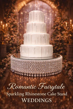 Load image into Gallery viewer, Crystal Rhinestone Cake Stand: Diamante Wedding Display