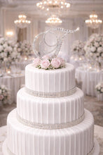 Load image into Gallery viewer, Swarovski Crystal Wedding Cake Topper Custom Monogram Letter, Rhinestone Bling cake Initial Cake decoration