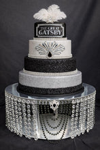 Load image into Gallery viewer, Vintage Pearl Wedding Cake Stand: Art Deco Crystal Gatsby Plate
