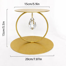 Load image into Gallery viewer, Hoop and Crystal Metal Cake Separator for Wedding & Event Display cake