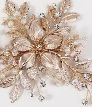 Load image into Gallery viewer, Champagne Bridal Bouquet Gold Wedding Bouquet Luxury Keepsake Flower Bouquet Pearl Bride Bouquet Gatsby 1920's style