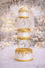 Load image into Gallery viewer, Hoop and Crystal Metal Cake Separator for Wedding & Event Display cake