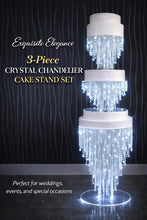Load image into Gallery viewer, Crystal Chandelier Cake Stand with LED Light Tall cake stand 3 tier set Wedding & Event Display stand