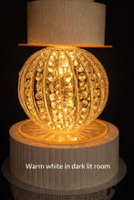 Load image into Gallery viewer, Round cake separator sphere crystal cake divider light up wedding cake display