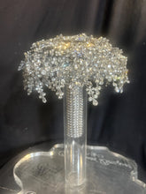 Load image into Gallery viewer, Wedding bouquet Rhinestone round posy Brides Bouquet Crystal brides Bouquet Non Floral Keepsake Crystal Bridal Bouquet, Round Posy