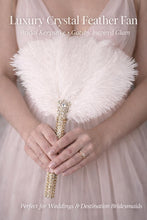 Load image into Gallery viewer, Ostrich Feather Fan – Gatsby Wedding Bouquet Alternative