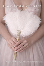 Load image into Gallery viewer, Ostrich Feather Fan – Gatsby Wedding Bouquet Alternative