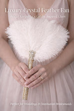 Load image into Gallery viewer, Ostrich Feather Fan – Gatsby Wedding Bouquet Alternative