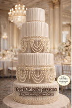 Load image into Gallery viewer, Pearl Cake Separators Pearl Wedding Cake Separator Stand, Floating Acrylic Cake Stand, Vintage Pearl Wedding Cake, Luxury Cake Spacer Stand