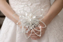 Load image into Gallery viewer, Crystal bouquet, Wedding bridal bouquet, Brides flower petal bouquet, bling bouquet by Crystal wedding uk