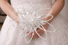 Load image into Gallery viewer, Crystal bouquet, Wedding bridal bouquet, Brides flower petal bouquet, bling bouquet by Crystal wedding uk