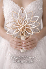 Load image into Gallery viewer, Crystal bouquet, Wedding bridal bouquet, Brides flower petal bouquet, bling bouquet by Crystal wedding uk