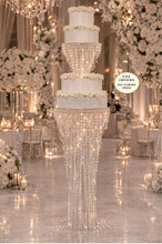 Load image into Gallery viewer, Wedding Cake Table & Riser Set of 2 Crystal cake LED display set