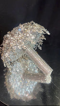 Load image into Gallery viewer, Wedding bouquet Rhinestone round posy Brides Bouquet Crystal brides Bouquet Non Floral Keepsake Crystal Bridal Bouquet, Round Posy